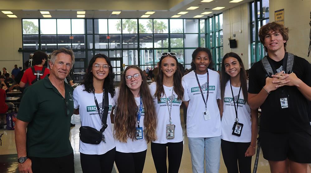  track athletes and coach